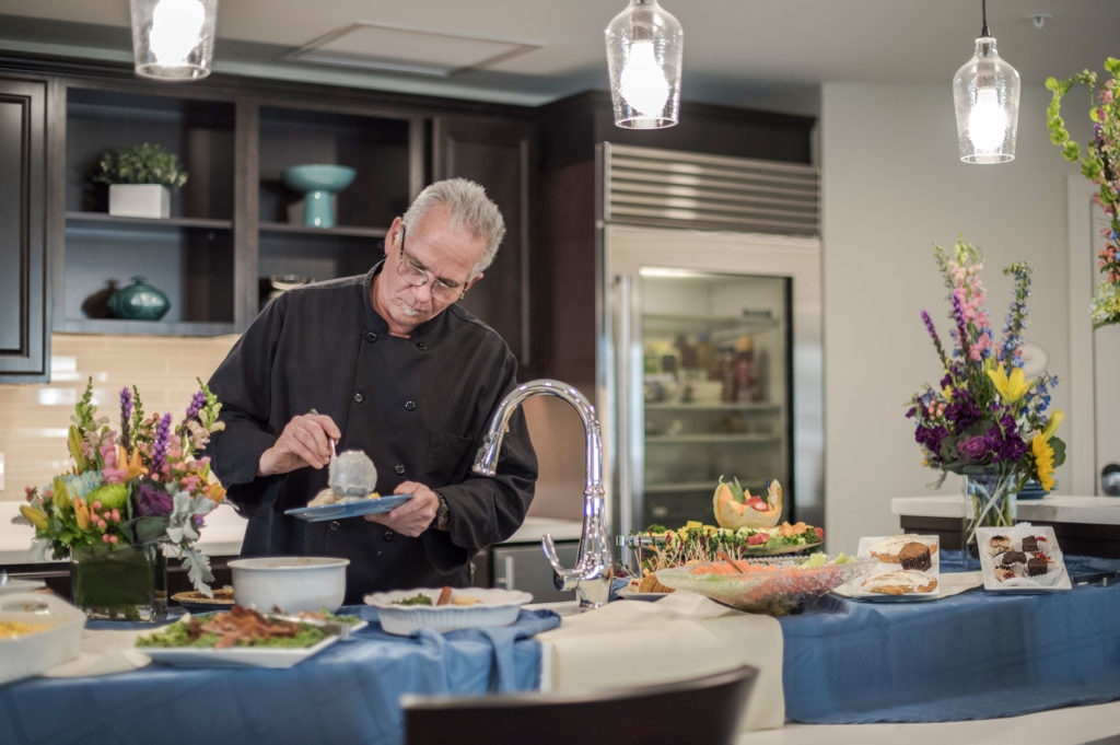 At Cross Creek at Lee’s Summit, our Chef and Dietary Manager Galen Cloughly specializes in creating balanced meals that residents enjoy.